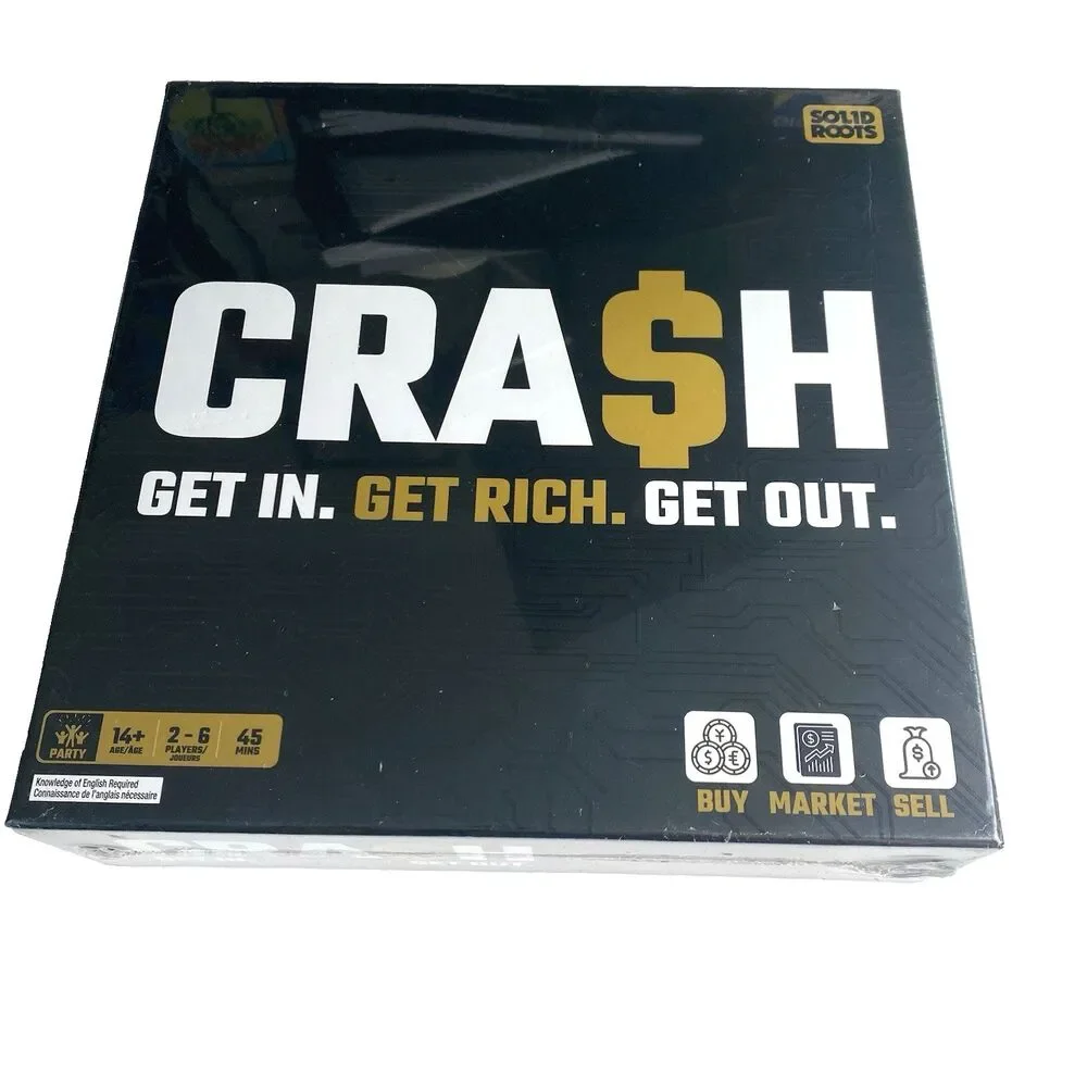CRASH Board Game Crypto Stock Market Strategy Game Spin Master Games NEW Sealed